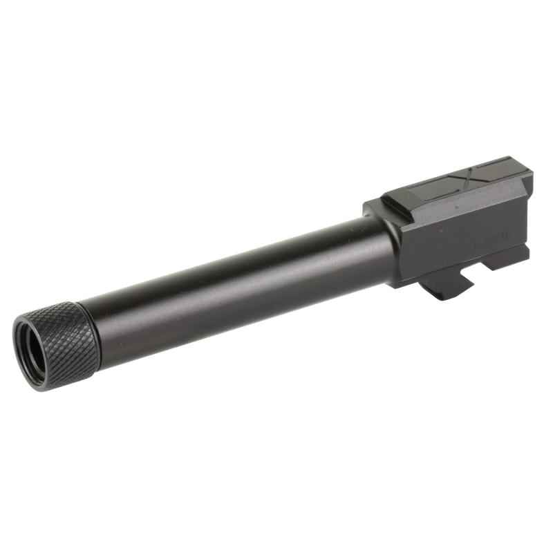 Duty Series, 1:10 Twist Barrel, 4.5", 9MM, For Glock 19, Gen 2-5/19X/45, Threaded 1/2X28, Nitride Finish, Black GA910N19NGQ-T