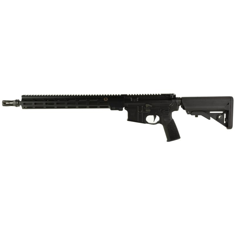 Super Duty Mod 1, Semi-automatic, AR, 223 Remington/556NATO, 16" Barrel, Pinned (16" OAL), HUXWRX QD 556 Flash Hider, Mid-Length Gas System, Anodized Finish, Black, 13.5" SMR MK16 Free Float M-LOK Handguard, B5 Systems Enhanced SOPMOD Stock, No Magazine