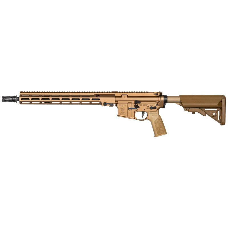 Super Duty Mod1, Semi-automatic Rifle, AR, 223 Remington/556NATO, 16" Cold Hammer Forged Barrel, 1-7 Twist, HUXWRX QD 556 Flash Hider, Geissele Length Gas System, Anodized Finish, Desert Dirt Color, B5 Enchanced SOPMOD Stock with QD Endplate, Geissele A1