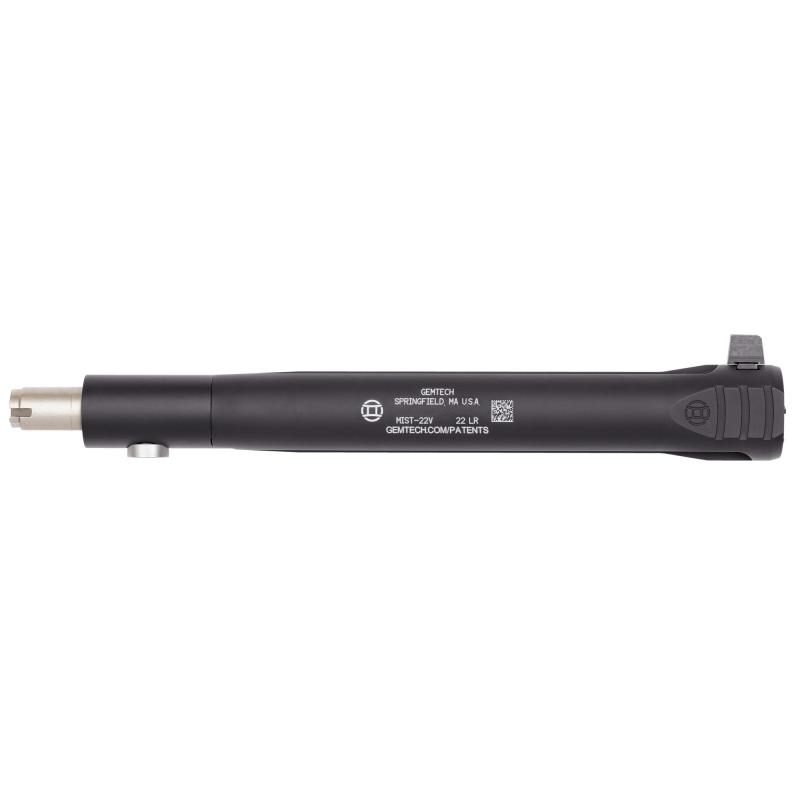 Mist-22V, 22 LR, 3" Barrel, Integrally Suppressed Barrel System, Fits Smith and Wesson Victory, Dovetail Front Sight, 17-4PH Stainless Steel Core, 7075-T6 Aluminum Tube, 410 Stainless Steel Barrel, Black Cerakote 12602