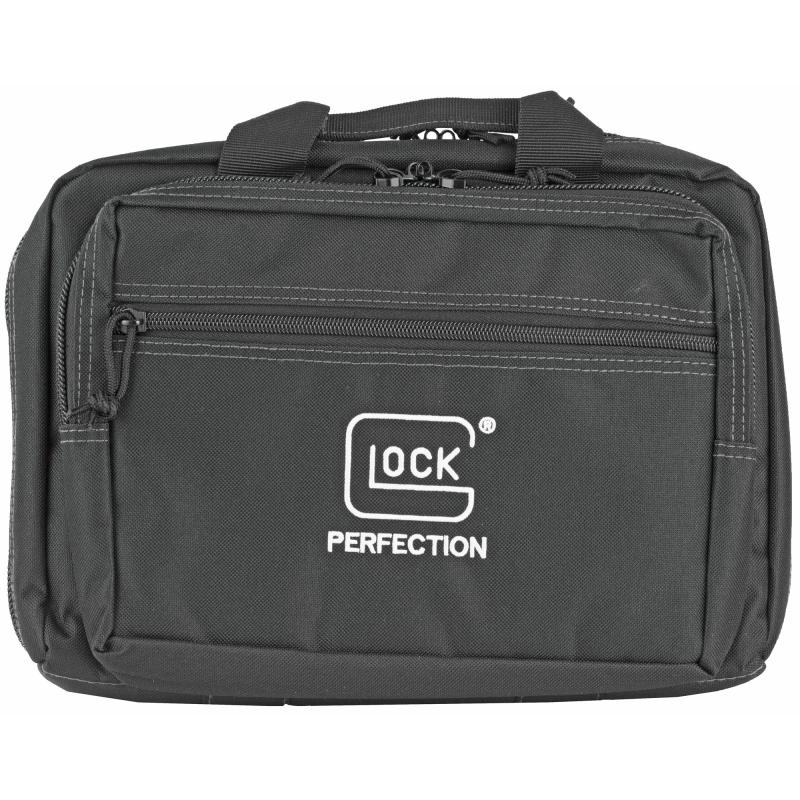 OEM Double Pistol Case, Black, 12.5" X 9.5" X 4.5", Padded Compartments, Holds 2 Handguns, 5 Magazines, Ammo, and Range Tools AP60242
