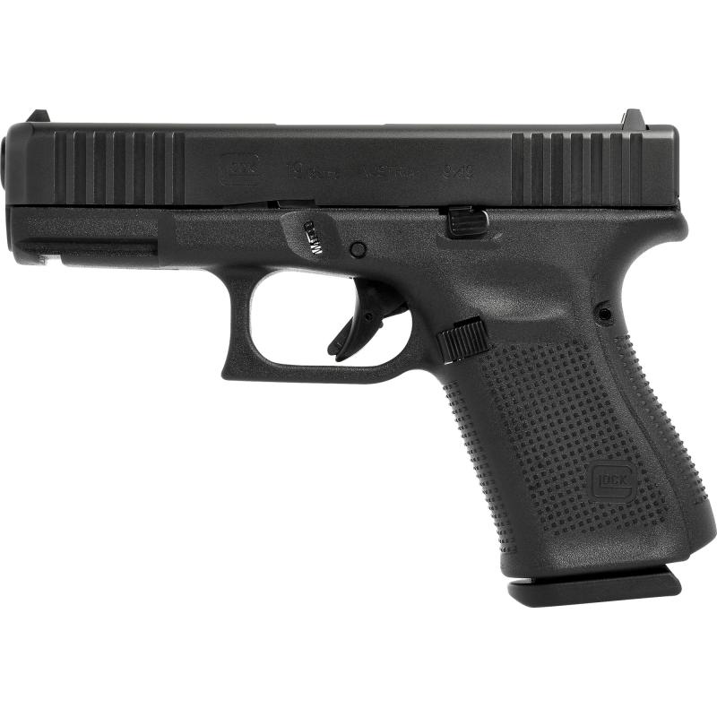 19 GEN 5 Semi-automatic Striker Fired Compact 9MM 4.02" Black Interchangeable 15Rd 3 Mags Front Serrations Fixed Sights G19515AUT Polymer DLC