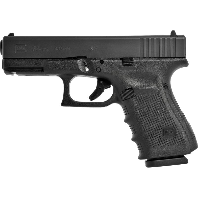 32, GEN 4, Semi-automatic, Striker Fired, Compact, 357 Sig, 4.02", Black, Interchangeable, 13Rd, 3 Mags, Fixed Sights, Polymer, Matte G32413AUT