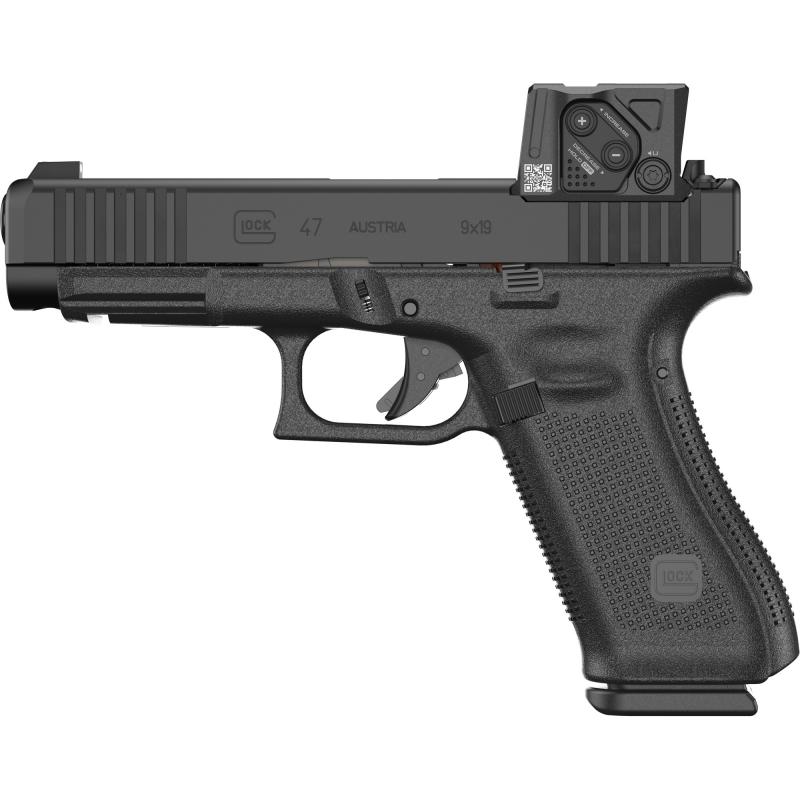 Glock 47 Gen5 A-Cut | 9x19mm, 4.49" Barrel, Aimpoint COA Optic, Three 17rd Magazines, Black Front & Rear Sights, nDLC Finish, PA475SB03MOS8A3
