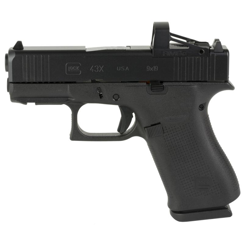 G43X MOS | 9mm, 3.41in Barrel, Two 10rd Magazines, Includes Shield Optic RMSc, Black Finish
