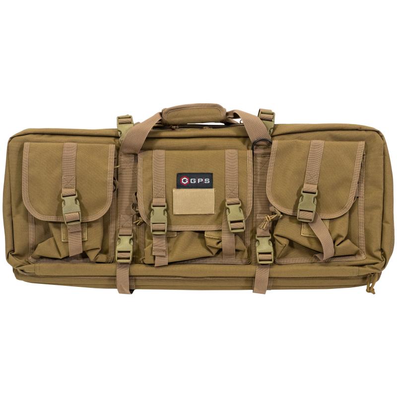 Tactical Double Rifle Case, Flat Dark Earth, 28", 600 Denier Polyester GPS-DRC28-FDE