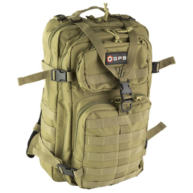 Tactical Bugout Computer Backpack, Fits Up to a 15" Laptop, 600 Denier Polyester Construction, Tan GPS-T1712BPT