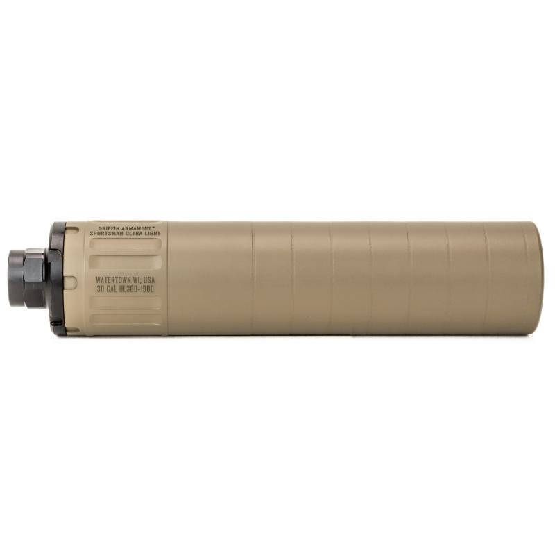 Sportsman Ultra Light 300HD, Suppressor, 6.09" Long,30 Caliber, 17-4 Stainless Steel, Cerakote Finish, Flat Dark Earth, HUB Compatible, Includes 5/8x24 Direct Thread Adapter GASUL300HDFDE-W