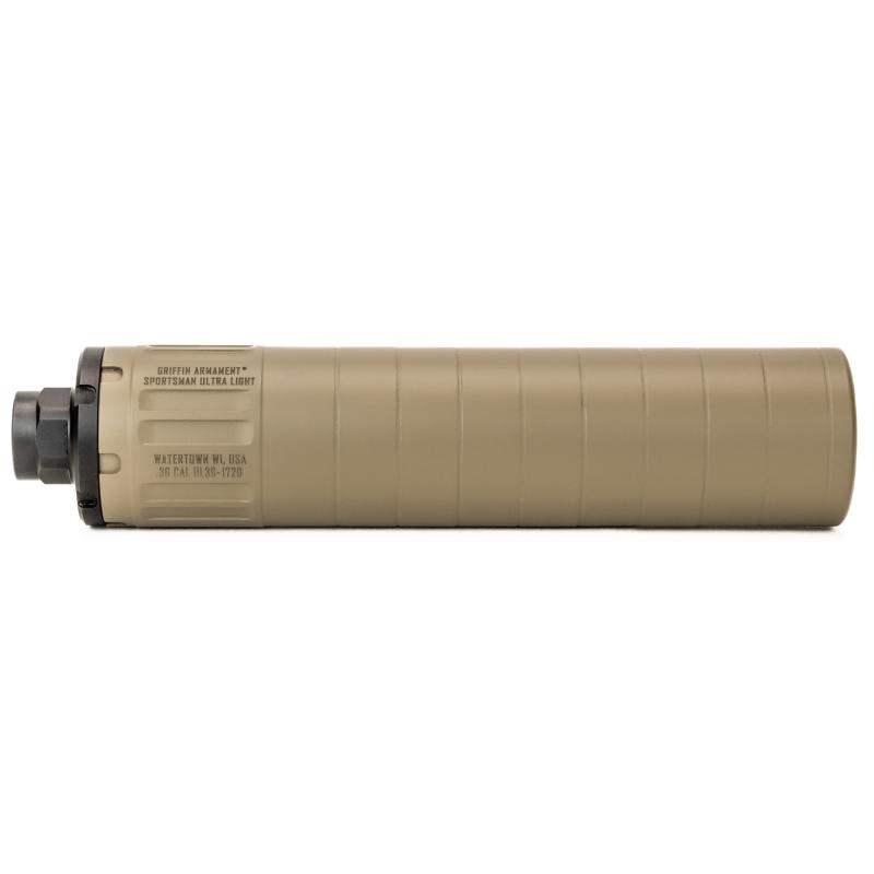 Sportsman Ultra Light 36HD, Suppressor, 6.09" Long, 36 Caliber, 17-4 Stainless Steel, Cerakote Finish, Flat Dark Earth, HUB Compatible, Includes 5/8x24 Direct Thread Adapter GASUL36HDFDE-W