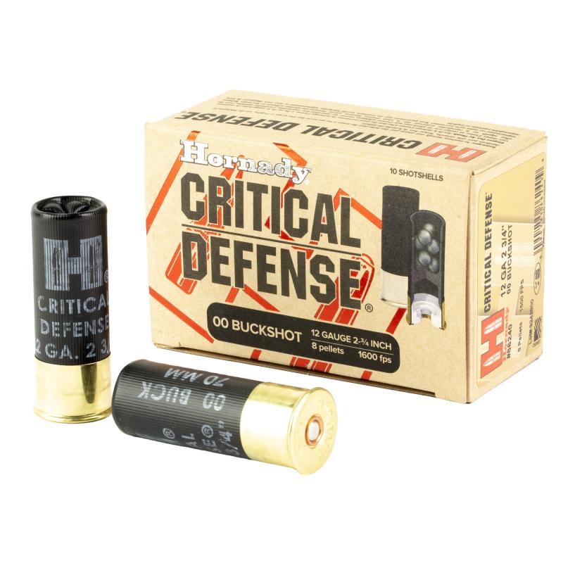 Critical Defense 12 Gauge 2.75" 00 Buckshot 8 Pellets 1600 FPS 10 Rounds Per Box