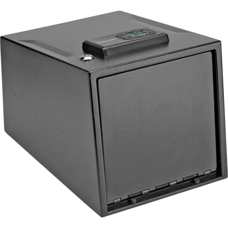 2 Gun Keypad Vault, Programmable, Backup Barrel Key Lock, Removeable Shelf, Interior Light, Foam Interior, Requires Four AAA Batteries (Not Included), Black Finish 95430