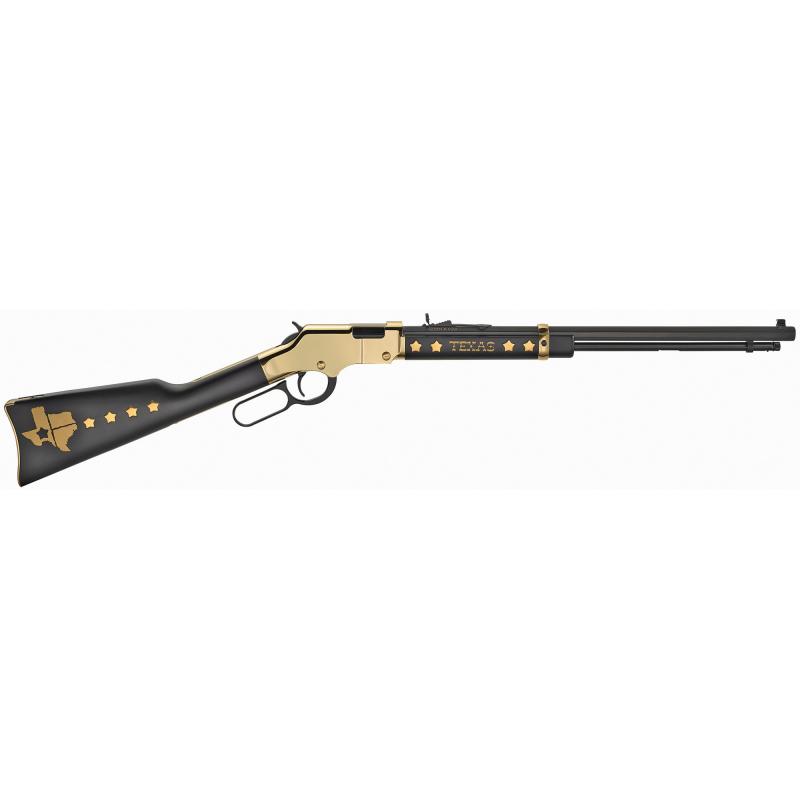 Golden Boy, Lever Action, 22LR, 20" Octagon Barrel, Brass Receiver, Walnut Stock, Adjustable Sights, 16Rd, Texas Tribute Edition. H004TX