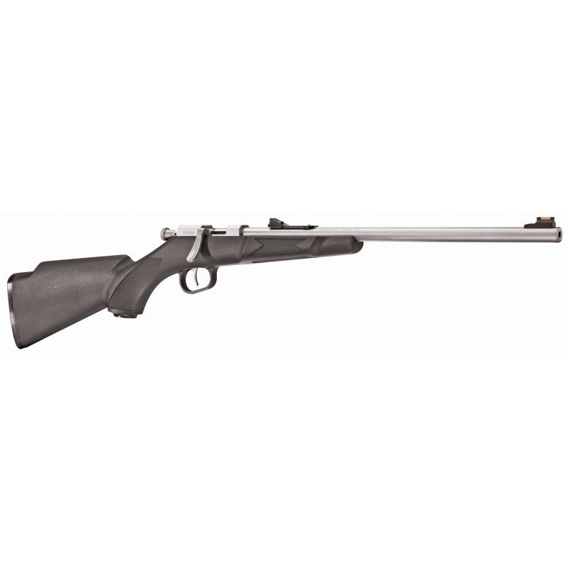 Mini-Bolt Single Shot Youth Rifle .22 Long Rifle 16.25 Inch Barrel Stainless Steel Finish Synthetic Stock Black Finish Adjustable Sights