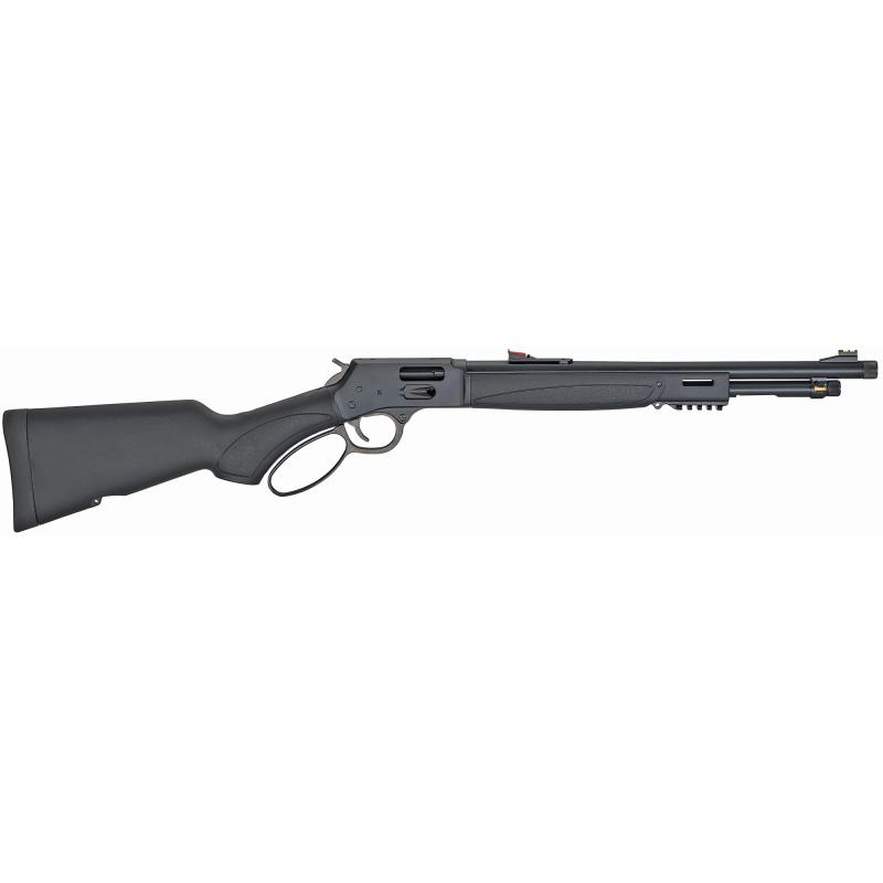 Big Boy X Model, Lever Action, 44 Magnum/.44 SPL, 17.5" Threaded Barrel, Blued Finish, Black Synthetic Stock, M-Lok, Large Loop Lever, Picatinny, 7Rd, Brass Drilled and Tapped for a BB-RSM, Adjustable Fiber Optic Sights H012X
