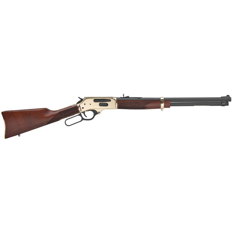 Side Gate Lever Action| 45-70 Government, 20" Brass Brass Receiver, Walnut Stock, 4Rd, Fully Adjustable Semi-Buckhorn Sights H024-4570