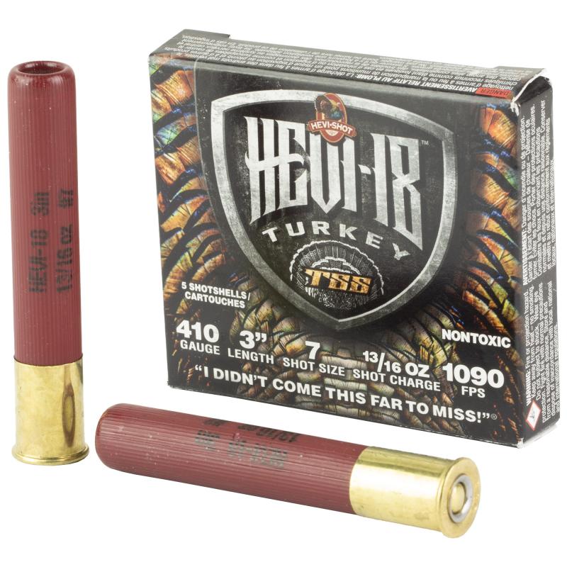 HEVI-18, Turkey, 410 Gauge 3", #7, 13/16oz, TSS, 5 Rounds Per Box HS1007