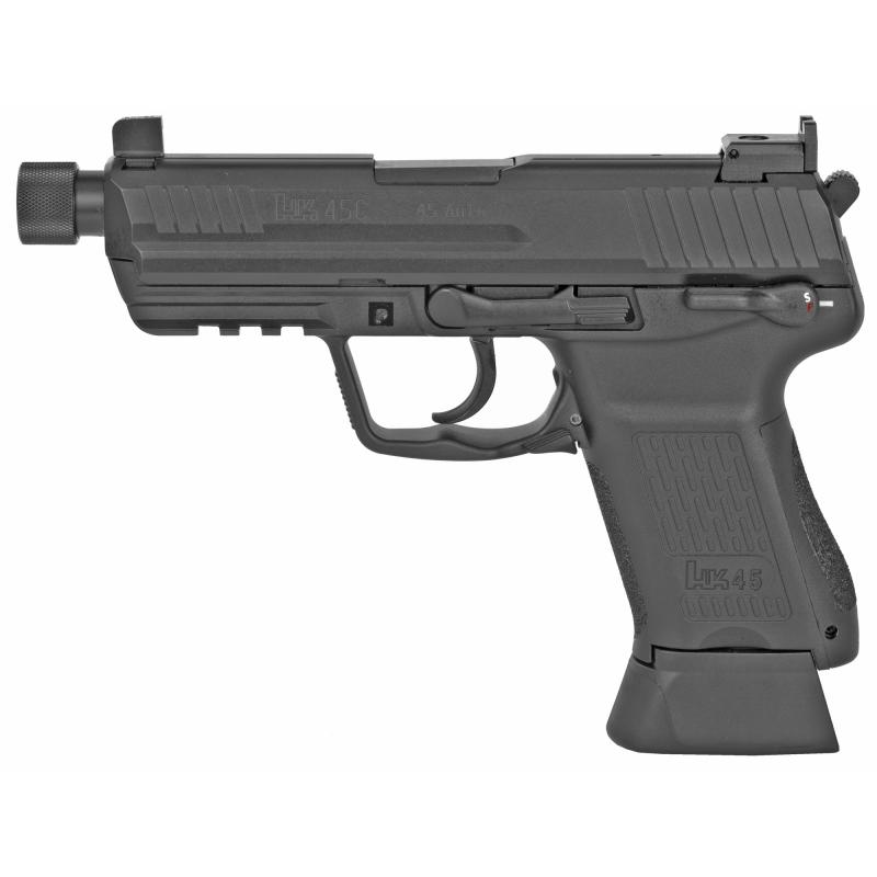 45 Compact Tactical, V1| DA/SA, Compact, 45ACP, 4.57" Threaded Barrel, Polymer Frame, Black Finish, Suppressor Sights With Tritium Front Sight, Safety, Decocker, 10Rd, 2 Magazines 81000022