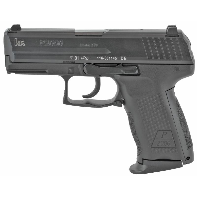 P2000, V2, LEM Double Action Only, Compact, 9MM, 3.66" Barrel, Polymer Frame, Black Finish, 3 Dot Sights, 13Rd, 2 Magazines 81000037
