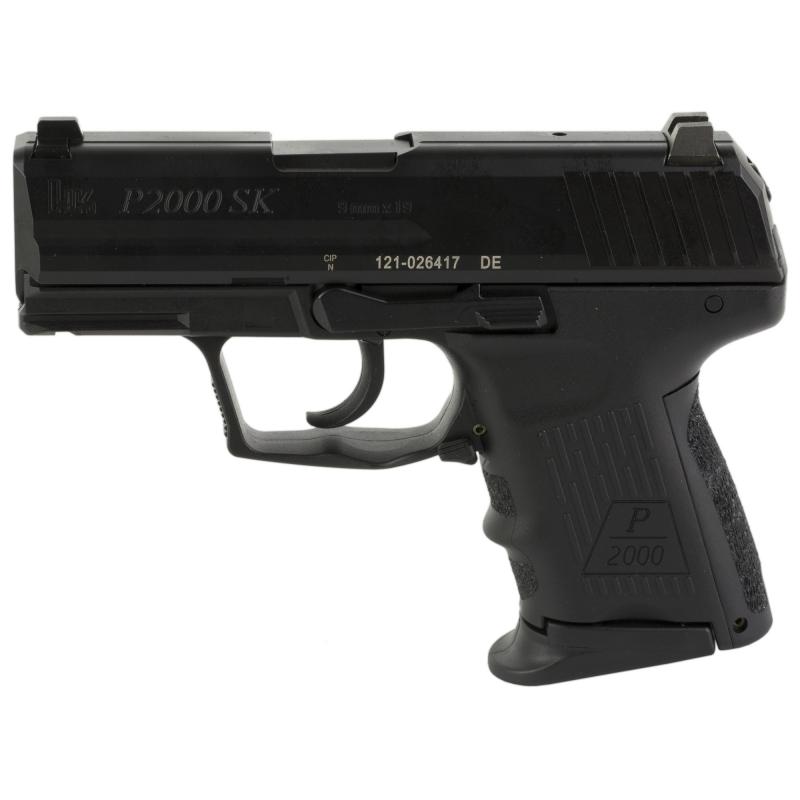 P2000SK, V2, LEM, Double Action Only, Semi-automatic, Polymer Frame Pistol, Sub-Compact, 9MM, 3.26" Barrel, Black, Night Sights, 10 Rounds, 3 Magazines 81000054