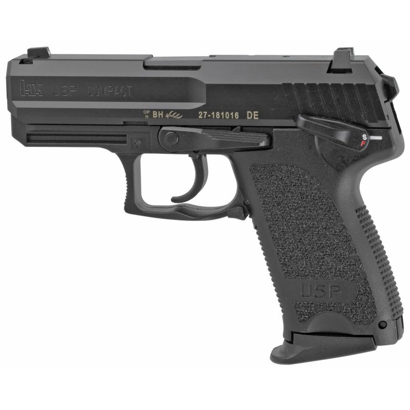 USP Compact, Semi-automatic, DA/SA, 40S&W, 3.58" Barrel, Polymer Frame, Black Finish, 2 Magazines, 12Rd 81000336