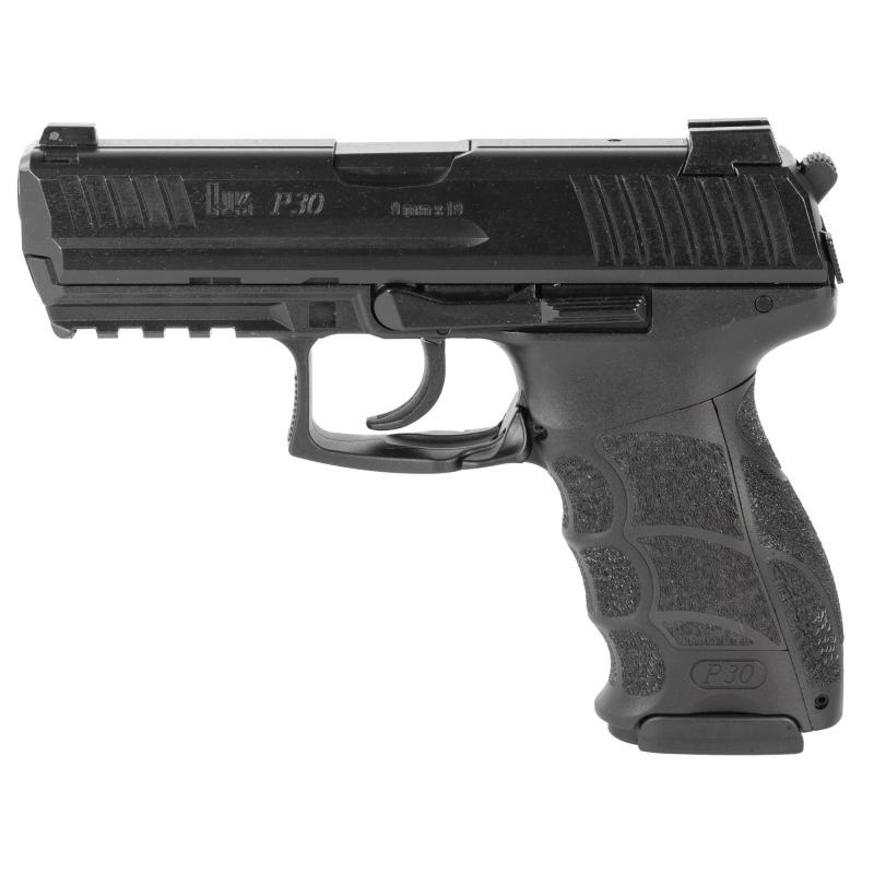 P30, Semi-automatic, V3 DA/SA, Full Size, 9MM, 3.85" Barrel, Matte Finish, Black, Front Night Sight, 2 Magazines (1)-20 Rounds and (1)-17 Rounds 81001086
