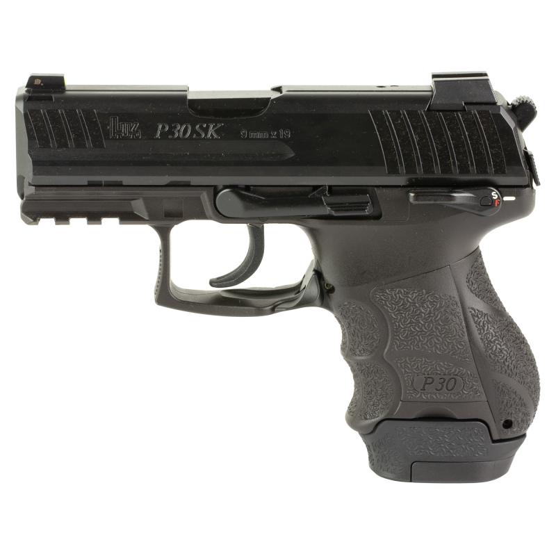 P30 SubKompact S, Semi-automatic, V3 DA/SA, Compact, 9MM, 3.27" Barrel, Matte Finish, Black, Manual Safety, Front Night Sight, 2 Magazines (1)-15 Rounds and (1)-12 Round 81001109