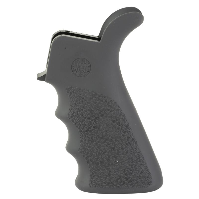 OverMolded Rifle Grip, Gray Color, Beavertail, Finger Grooves, Fits AR Rifles 15022