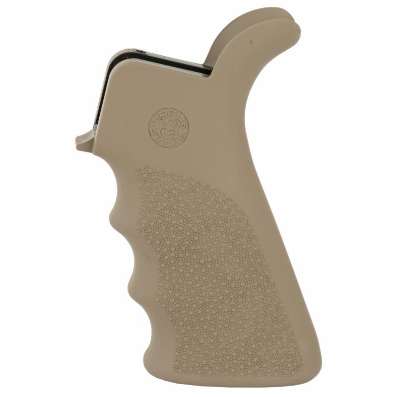 Grip, Fits Mil-Spec Buffer Tube Only, Rubber Grip Beavertail with Finger Grooves, Desert Tan Finish 15023