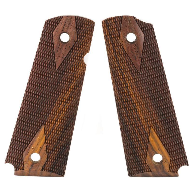 Grip, Fits Colt Government, Ambi-Cut Checkered, Coco Bolo Finish 45821