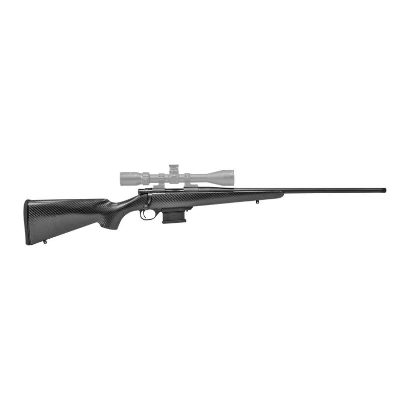 Carbon Stalker, Bolt Action Rifle, 6.5 Creedmoor, Carbon Fiber, 22" Threaded Barrel, 1/2X28 Thread Pattern, Carbon Fiber Stock, 3 Position Safety, Right Hand, 5Rd HCBN65C
