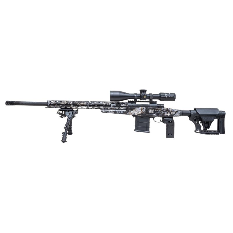 1500, Bolt Action Rifle, 6.5 Creedmoor, 24" Heavy Barrel, Threaded 5/8x24, Cerakote Finish, Kryptek Skyfall, APC Chassis, Luth AR Adjustable Stock, H.A.C.T 2 Stage Trigger, Right Hand, 10 Rounds, 3 Magazines, Includes Nikko Sterling Diamond Long Range 4-