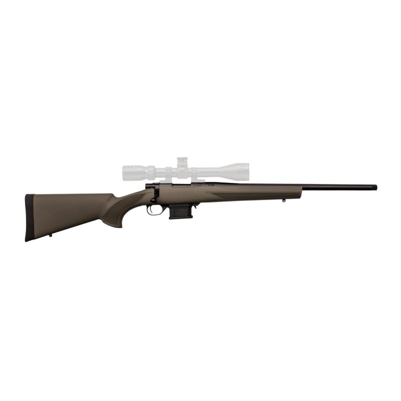 Mini Action, Bolt Action Rifle, 6.5 Grendel, 20" Heavy Threaded Barrel, Olive Drab Green Stock, Right Hand, 5 Round Mag HMA70623+