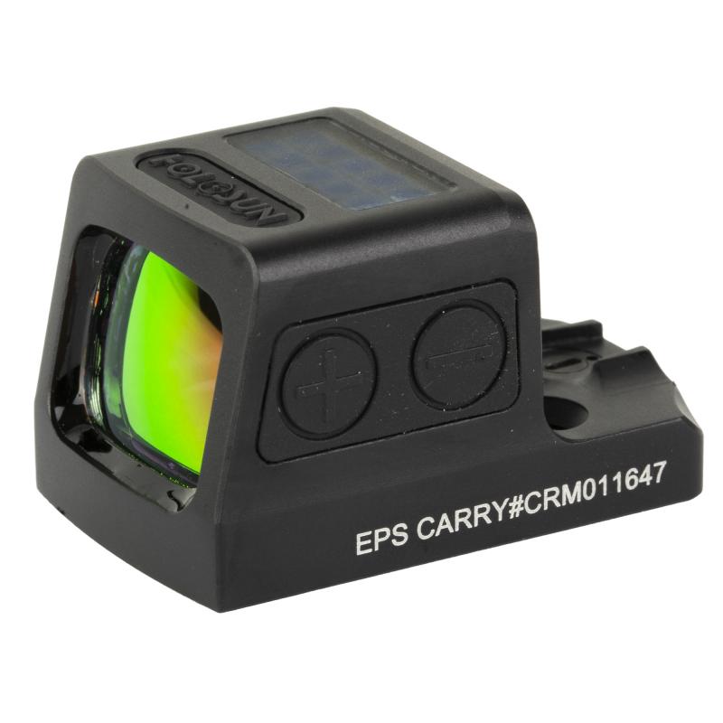 EPS Slim-Line Carry, Closed Emitter Red Dot, Non-Magnified, Multi Red Dot Reticle, 2 MOA Dot, 32 MOA Ring, Matte Finish, Black, Solar with Internal Battery EPS-CARRY-RD-MRS