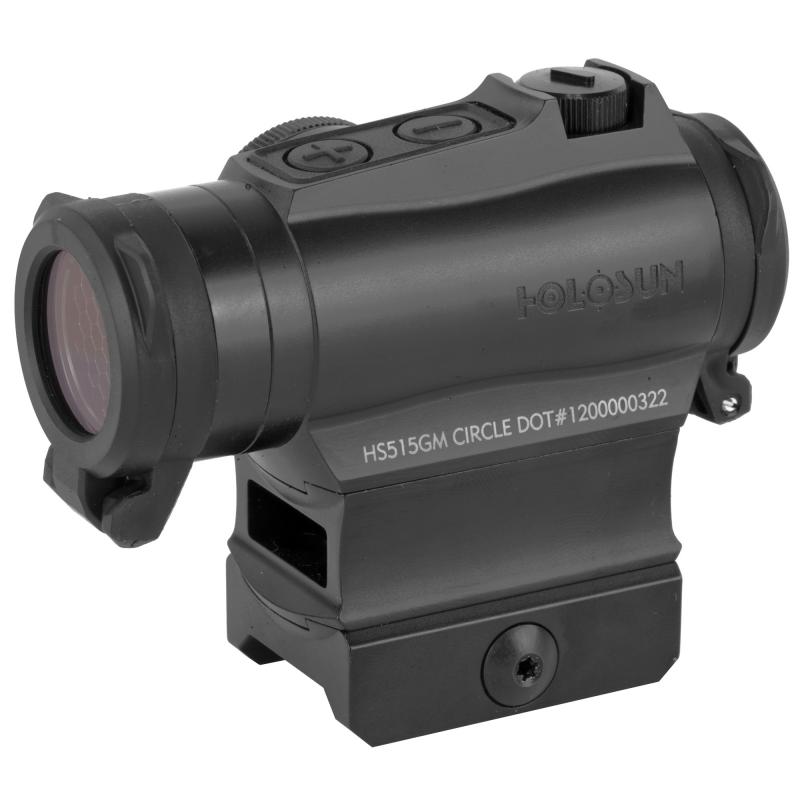 Micro Red Dot, 2MOA Dot with 65MOA Circle or 2 MOA Dot, QR Mount  ARD  Flip Caps, Side Battery, Black Finish HS515GM
