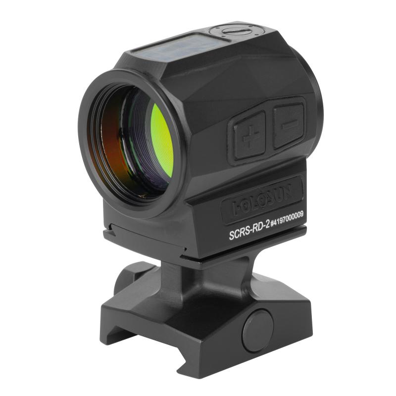 SCRS RD 2 | Red Dot Sight, Non-Magnified, Fits 509T Footprint, Red 2 MOA Dot, Matte Finish, Black, Solar with 2032 Battery SCRS-RD-2