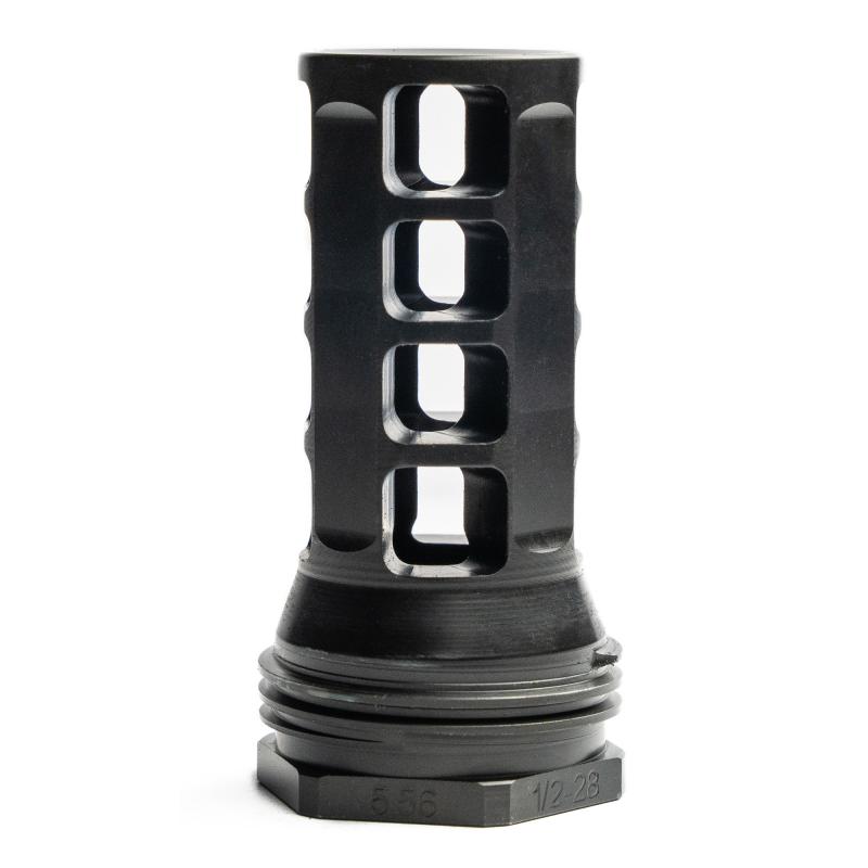 Muzzle Brake-QD, 338 Caliber, 3/4X24, Black, Fits HX-QD Magnum Ti Suppressors 1598