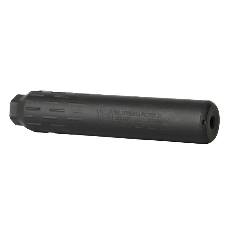 Flow 22 Ti Suppressor 22 LR, Cerakote Finish, Black, Grade 5 Titanium, 1/2x28 Direct Thread 3076