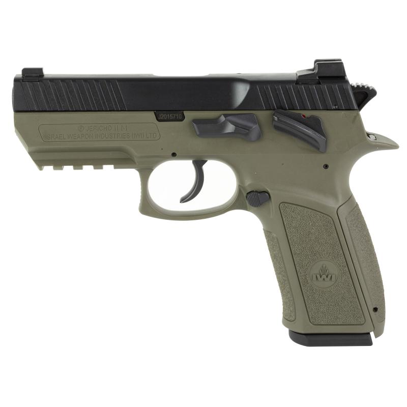 Jericho 941 Enhanced, Semi-automatic, Mid-Size, 9MM, 3.8" Barrel, OD Green, Polymer, 17Rd, 2 Mags J941PSL9OD-II