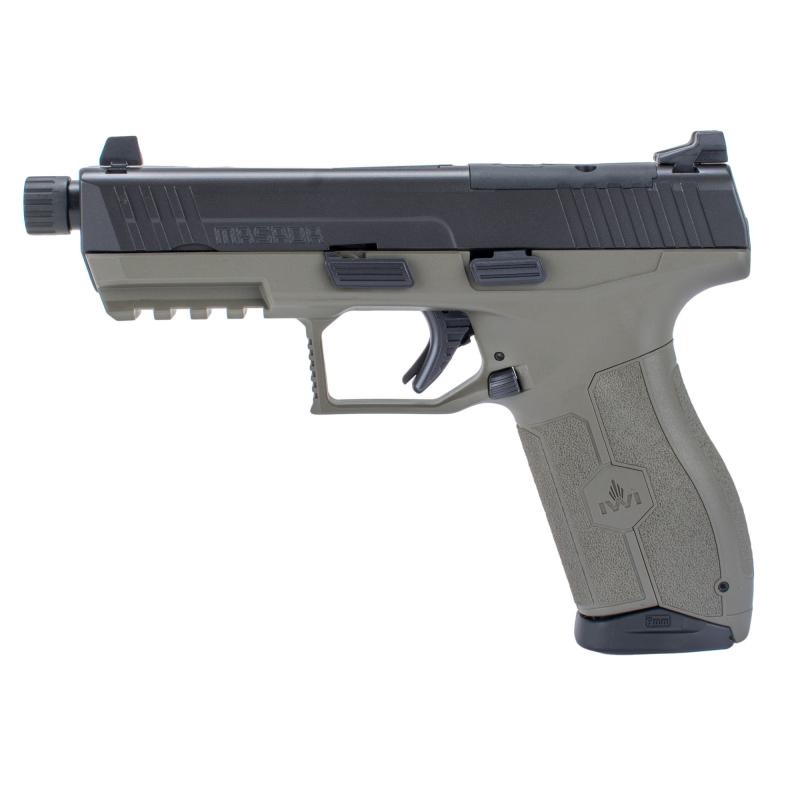 Masada Optics Ready (OR) | 9MM, 4.6" Threaded Barrel, Full Size Polymer Frame, OD Green 17Rd, 2 Mags, 3 Dot Sights M9ORP17T