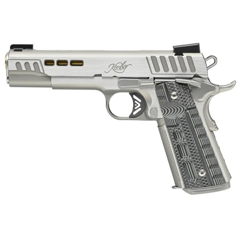 Rapide Dawn, 1911, Semi-automatic, Full Size, 45ACP, 5" Barrel, Matte/Polished Finish, Silver, G-10 Grips, TFX Pro Night Sights, 8 Rounds 3000423