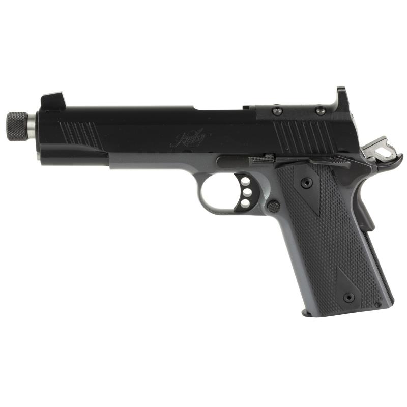 Custom LW Shadow Ghost, 1911, Semi-automatic, Full Size, 45ACP, 5" Threaded Barrel, Matte Finish, Black Slide, Gray Frame, Black Rubber Grips, Optic Ready, Suppressor Height Sights, Manual Safety, 8 Rounds 3000456