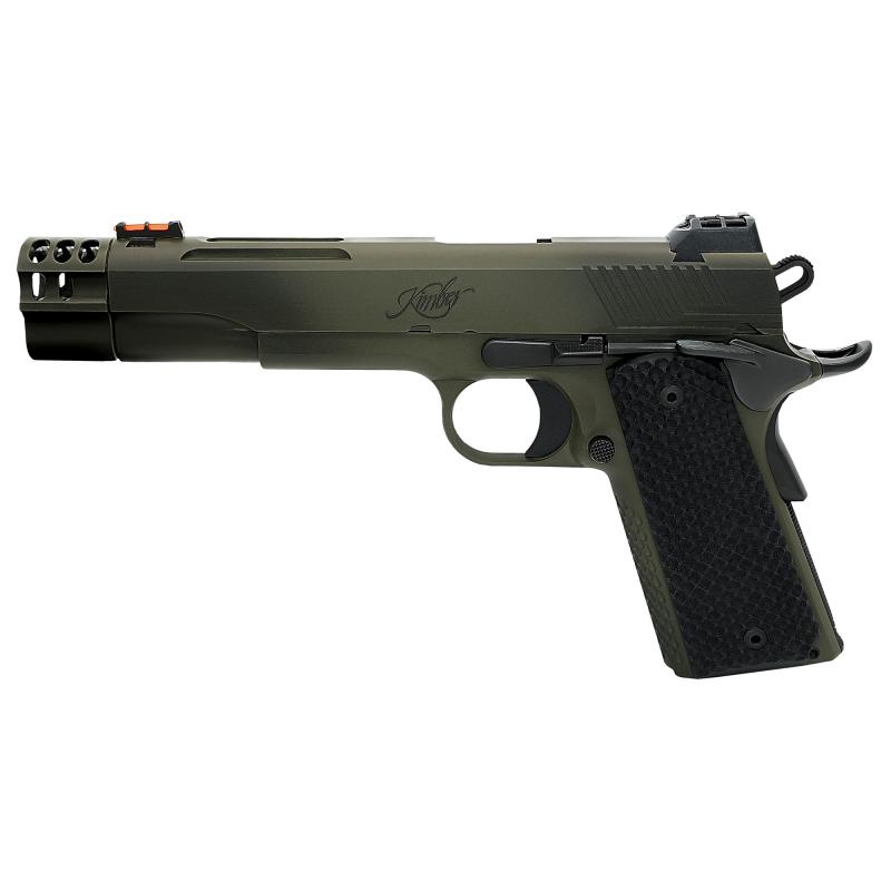 Rampart, Semi-automatic Pistol, 1911, Full Size, 9MM, 5" Barrel, Cerakote Finish, OD Green, Manual Ambidextrous Safety, Fiber Optic Front Sight, Compensator, 9 Rounds 3000467