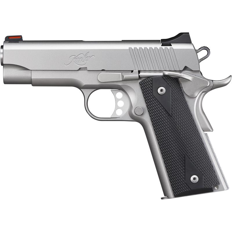 PRO CARRY HD II, 1911, Semi-automatic, Comander Size, 38 Super, 4" Barrel, Matte Finish, Silver, Rubber Grips, Fiber Optic Front Sight, 9 Rounds 3200044CA