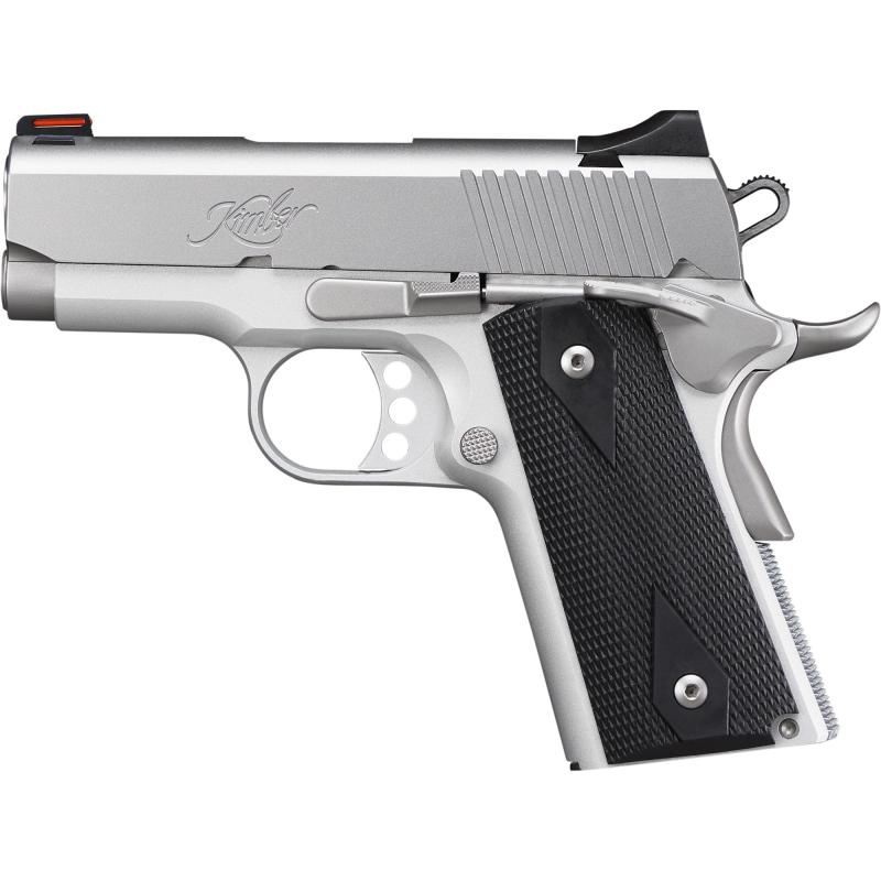 Stainless Ultra Carry II 1911 |45ACP 3" Barrel, Stainless Steel Slide, Alloy Frame, Fixed Low Profile Sights, One 7 Round Magazine