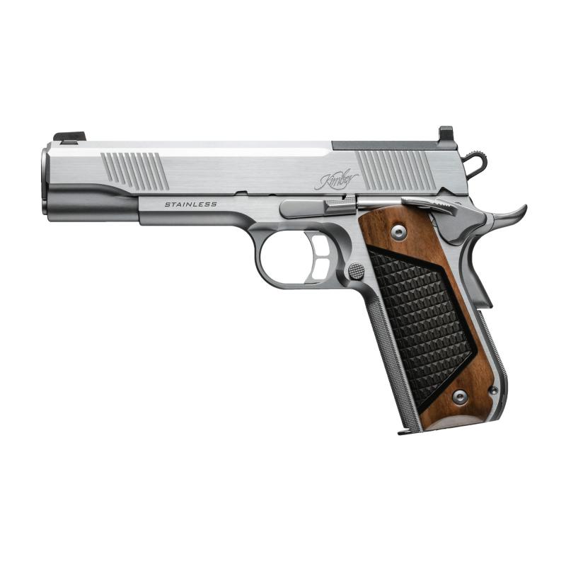 Next Gen 1911, Semi-automatic, Metal Frame Pistol, Full Size, 45 ACP, 5" Barrel, Matte Finish, Stainless Steel, Black Walnut with G-10 Inlay, Red Dot Front Sight, Ambidextrous Safety, 7 Rounds, 2 Magazines, Includes RMR Optic Mounting Plate 3200402