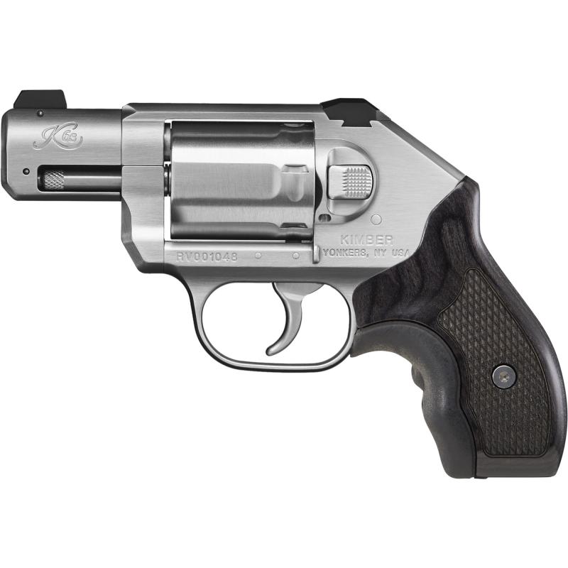K6S Stainless, Double Action, Revolver, Small Frame, 357 Magnum, 2" Barrel, Stainless Steel Match Grade Barrel, Stainless Steel, Brushed Finish, Silver, Crimson Trace Laser Grip, White Dot Sights, Non-Manual Safety, 6 Rounds, California Compliant 3400003
