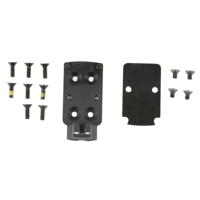 Optic Plate, For Optic Ready Kimber 1911 to Trijicon RMR, Includes Rear Sight, Matte Finish, Black 4000939