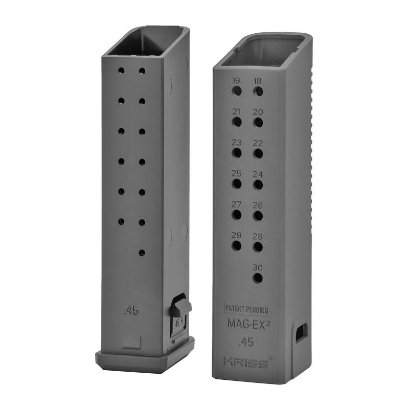 Magazine Extension, 45 ACP, +17 Rounds, Black, Fits Kriss VECTOR, 3 Pack KVA-MX2K45BL01