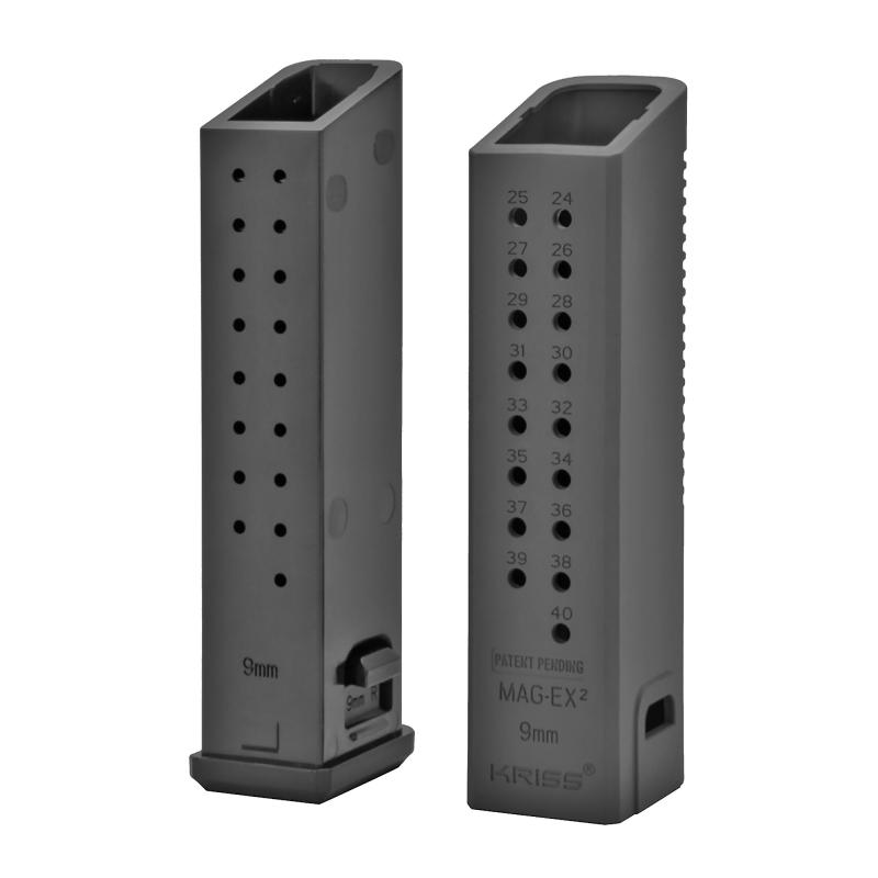 Magazine Extension, 9MM, +23 Rounds, Black, Fits Kriss VECTOR, 3 Pack KVA-MX2K90BL01