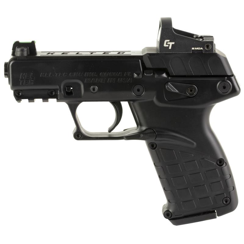P17, Single Action, Semi-automatic, Polymer Frame Pistol, Compact, 22LR, 3.8" Barrel, Black, Fiber Optic Front Sight, 16 Rounds, 3 Magazines, Include Crimson Trace Red Dot Optic P17BBLKRD